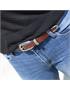 leather belt 20mm brick red