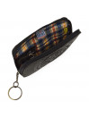 Lois Compton Leather Coin Keychain Keyring