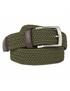 cinturon elastico textil/piel 35mm negro-niquel 105