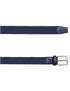 textile/leather elastic belt 35mm mid blue