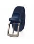 textile/leather elastic belt 35mm mid blue