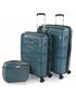 set trolleys 60/70cm + beauty case marine blau