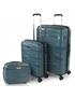 set trolleys 50/70cm +beauty case marine blau