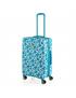 dkny-626 valise 60cm signe. côté rigide bleu