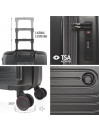 Set de 2/3 valises (Cabin, Medium et Large) Padua rigide d une capacité de 99 L