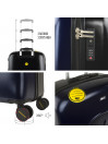 [Set of 3 suitcases (Cabin, Medium and Large)] L-capable rigid/soft smiley