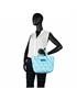 dkny-640 mini tote sign. puffer navy