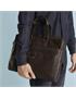 maletin de piel portatil 15,6" marron oscuro