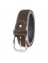 genuine leather belt 35mm burgundy