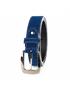 genuine leather belt 30mm mid blue