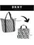 dkny-928 packable tote grey