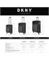 dkny-624 set/3 trolleys after hours black logo print