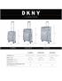 dkny-624 set/3 trolleys after hours storm grey logo print