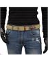 cintura elastica tessile/pelle 35mm jeans