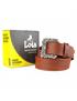 genuine leather belt 40mm burgundy