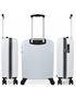 cabin suitcase and beauty silver