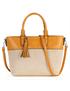 hand bag with strap beige