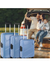 Orleans medium sized hard/soft suitcases with L capacity
