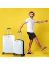 Lot de 2/3 valises (Cabine, Medium et Large) Smiley rigide/souple d'une capacité de 88 L