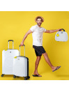 Lot de 2/3 valises (Cabine, Medium et Large) Smiley rigide/souple d'une capacité de 88 L