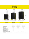 Set Rigid Suitcases Lois Zion Color Set Capacity 140 L
