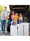 Conjunto De Bagagem (Cabine, Médio E Grande) Stockholm Abs Rígido Com Capacidade De 170L