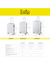Kleiner Starrer Kabinenkoffer Lois Zion Modell Mit Einem Fassungsvermögen Von 30 L Und Einem Farbigen Usb-Anschluss