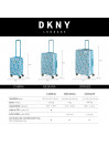 Set Di 2/3 Valigie (Cabin, Medium E Large) Dkny-626 Signature Hardside Rigide Con Una Capacità Di 100 L.