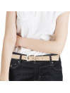 Ceinture en cuir véritable 25mm Jaslen Belts Jaslen