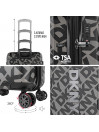 Set di 2/3 valigie (Cabina, Media e Grande) Dkny-3100 Step & Repeat rigide con una capacità di L