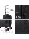 Set di 2/3 valigie (cabina, media e grande) Dkny-3103 Simply Put rigide con una capacità di L