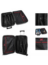 Set of 2/3 suitcases (Cabin, Medium and Large) Varese rigid/soft with a capacity of 95 L.