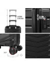Set of 2/3 suitcases (Cabin, Medium and Large) Varese rigid/soft with a capacity of 95 L.