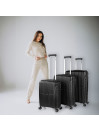Crawley medium size rigid/soft suitcases with L capacity