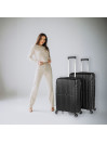 Crawley medium size rigid/soft suitcases with L capacity
