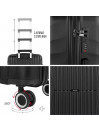 Crawley medium size rigid/soft suitcases with L capacity