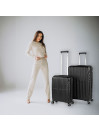 Set de 2/3 valises (Cabin, Medium et Large) Crawley rigide/souple avec capacité de L