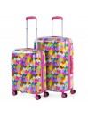 Set of Suitcases (Cabin and Median) Rigid Polycarbonate Hearts with capacity of 95 L