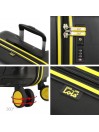 Piccola valigia rigida da cabina modello Lois Zion con capacità di 30L e porta USB a colori
