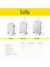 Set valigie da viaggio Rigid Lois modello Zion set di colori capacità 110 L.