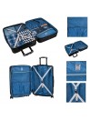 Set of 2/3 suitcases (Cabin, Medium and Large) Lisboa rigida with capacity of 97 L