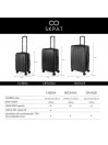 Set bagagli (Cabina, Medio e Grande) Skapt Lisboa in ABS estensibile con capacità fino a 200L
