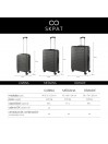 Nantes rigid medium suitcases with L capacity