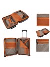 Set of 2/3 suitcases (Cabin, Medium and Large) Tivoli rigid/soft with 96 L capacity.