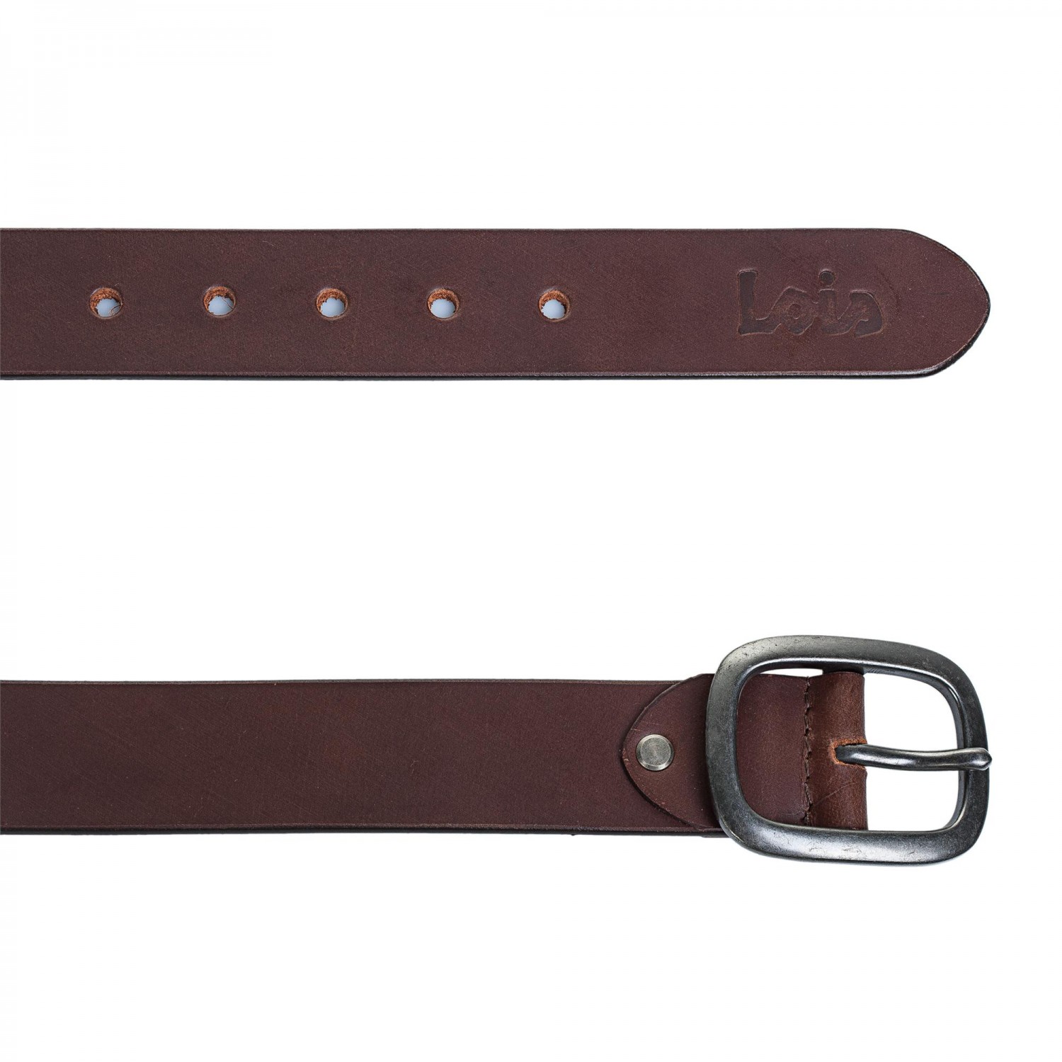 leather belt 40mm brick red
