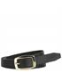 leather woman belt 20mm dark grey