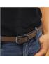 leather woman belt 20mm mid blue
