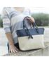hand bag with strap navy