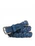 cinturon piel genuina 20mm azul 90