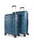 juego de maletas 60/70cm azul metalico